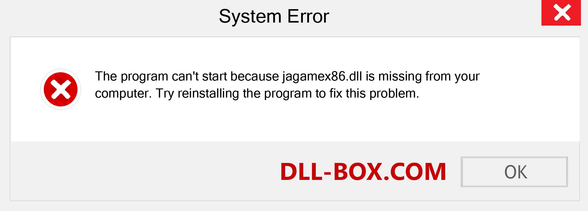  jagamex86.dll file is missing?. Download for Windows 7, 8, 10 - Fix  jagamex86 dll Missing Error on Windows, photos, images